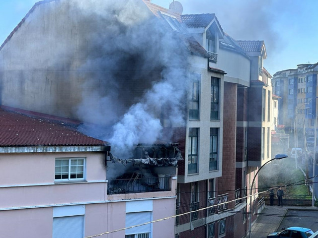 Incendio registrado este sábado en una vivienda de Fonteculler (A Coruña)
