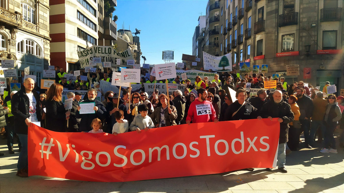Manifestaciu00f3n de Vigo somos Todxs en una imagen de las redes sociales de la Plataforma Defensa del Parque Picher