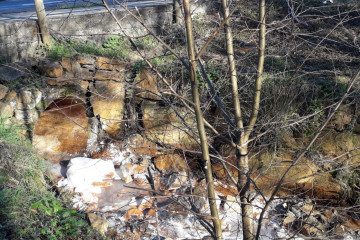 El Portapego contaminado en Touro en una foto remitida por Ecologistas en Acción el 7 de febrero