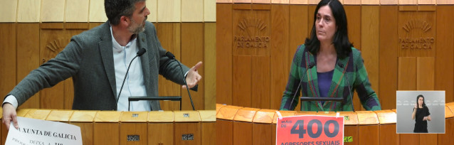 Pleno.- La colocación de dos carteles en la tribuna aviva la reflexión sobre el uso de espacios del Parlamento