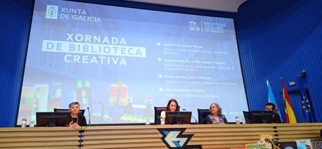 Jornada Biblioteca Creativa en Santiago de Compostela, el 10 de febrero de 2023.