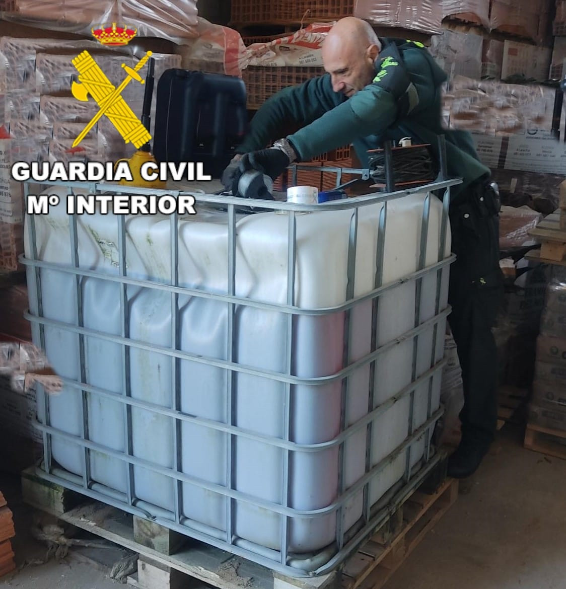 Gasóleo incautado en Val do Dubra (A Coruña)