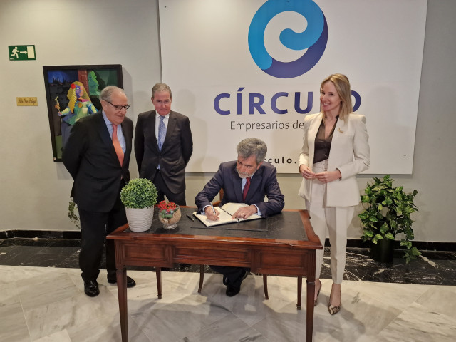 Carlos Lesmes este miércoles en Vigo.