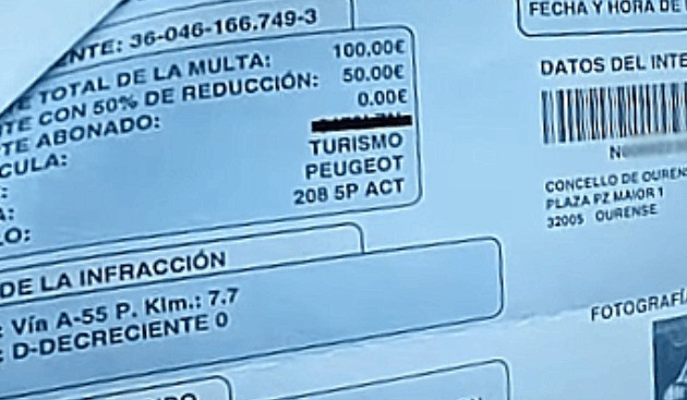 Otra multa al coche oficial de Jácome, alcalde de Ourense, en Vigo por exceso de velocidad según una denuncia