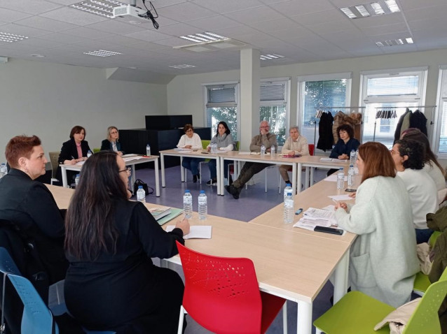 La secretaria xeral de Igualdade, Susana López Abella, durante la reunión de seguimiento de la red de centros de acogida.