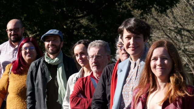 Presentación de Patricia Castelao en Teo (A Coruña), que ahora dimitió como candidata. En la foto, de archivo, le acompaña la portavoz nacoinal del BNG, Ana Pontón.