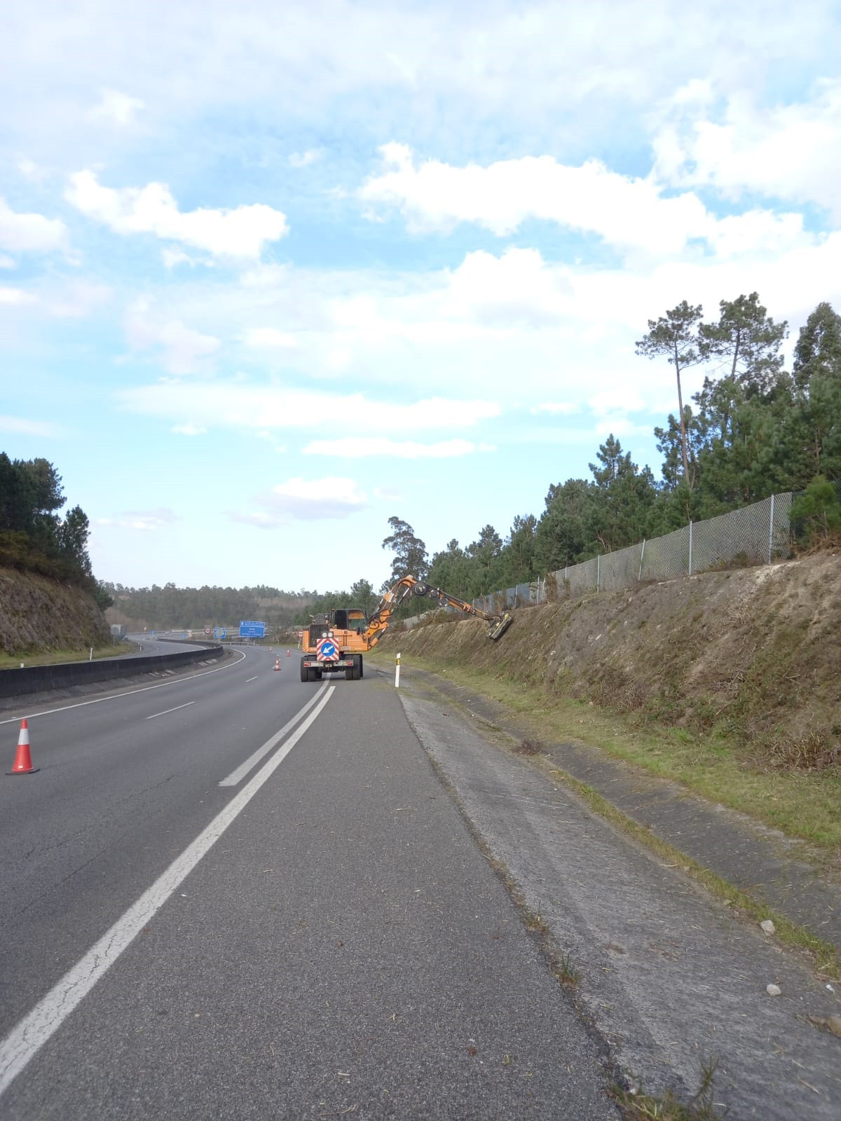 Limpieza en los márgenes de la AG-59.