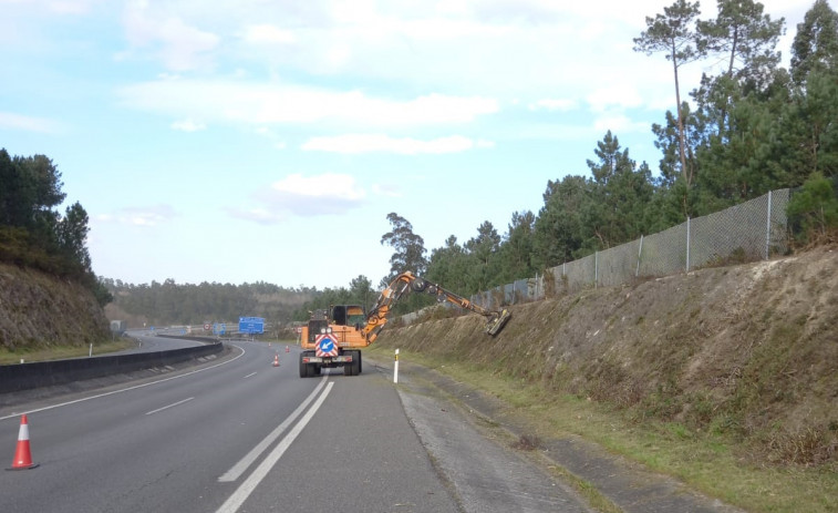 Los trabajos de limpieza en los márgenes de la carretera OU-533 a su paso por A Gudiña comienzan la próxima semana