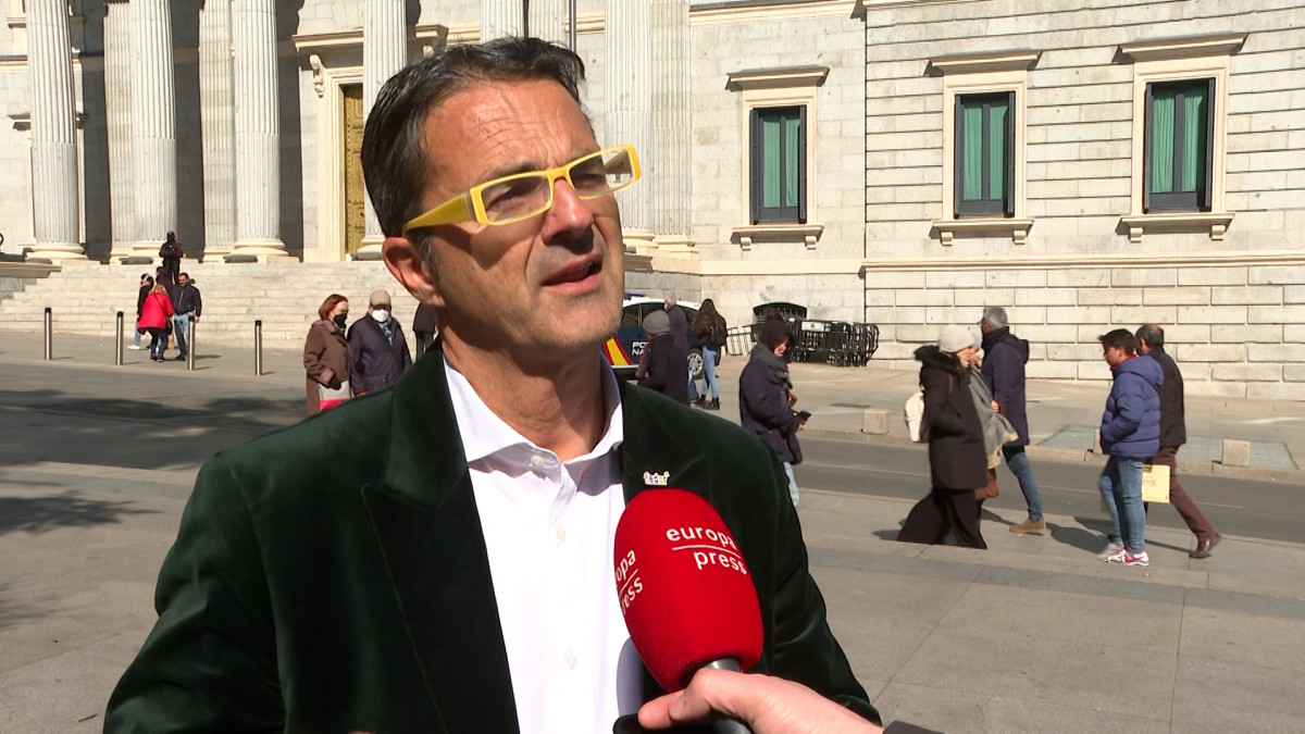 El presidente de FEDER y su fundaciu00f3n, Juan Carriu00f3n, en el acto de la Red u00danicas en el Congreso este martes en una foto de EP
