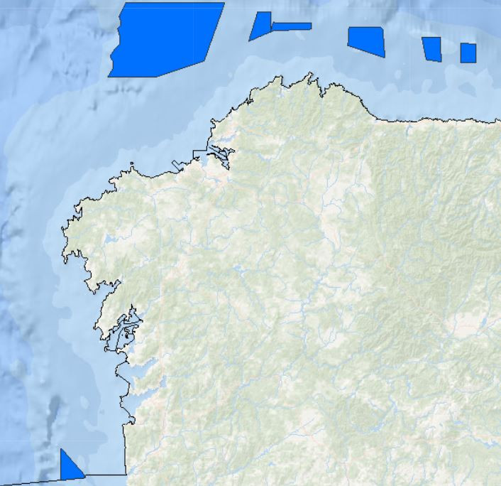 Zonas de alto potencial para el desarrollo de la energu00eda eu00f3lica marina frente a Galicia segu00fan el visor de informaciu00f3n del Ministerio para la Transiciu00f3n Ecolu00f3gica