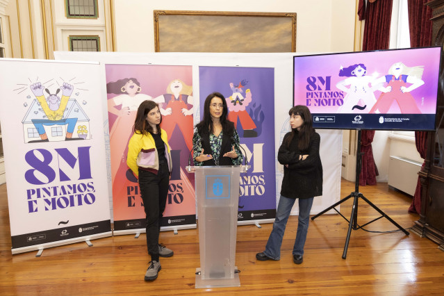 Presentación de los actos programados por el Ayuntamiento de A Coruña con motivo del 8M