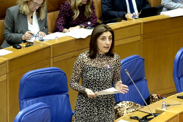 La conselleira de Medio Ambiente, Ángeles Vázquez, en el Parlamento de Galicia