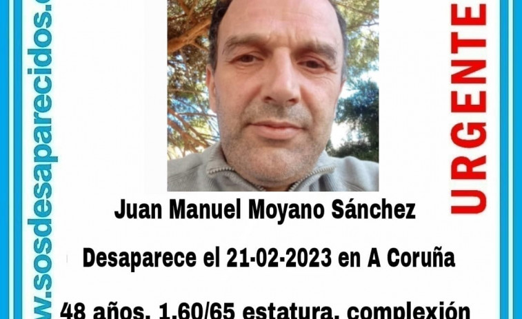 Un mes sin noticias de Juan Manuel Moyano Sánchez, coruñés de 48 años desaparecido