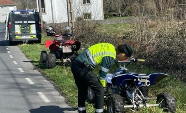 La Guardia Civil intercepta a un niño de 12 años conduciendo un quad e investiga a su padre en Antas de Ulla