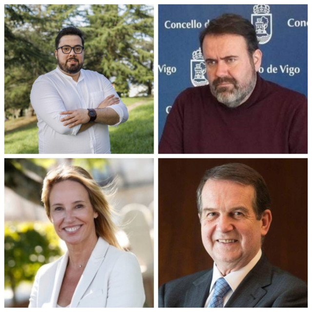 Cuatro candidatos a la Alcaldía de Vigo.