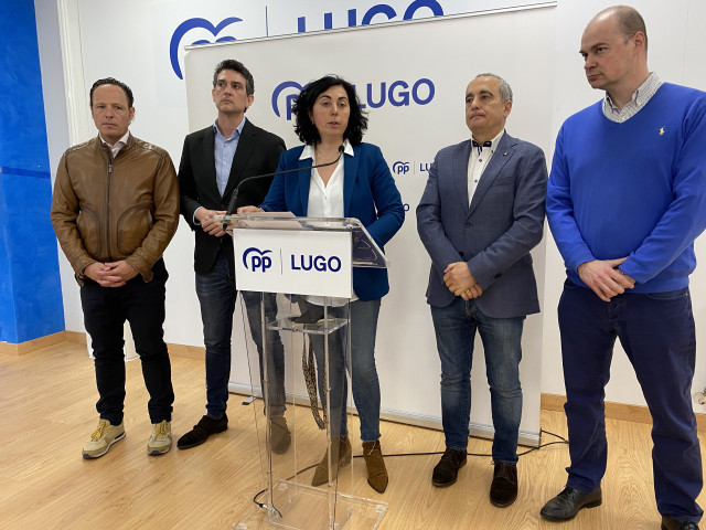 La candidata del PP a la Alcaldía de Lugo, Elena Candia, en la presentación de su candidatura.