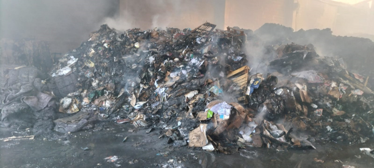 Restos de los residuos de la nave de Vilalba