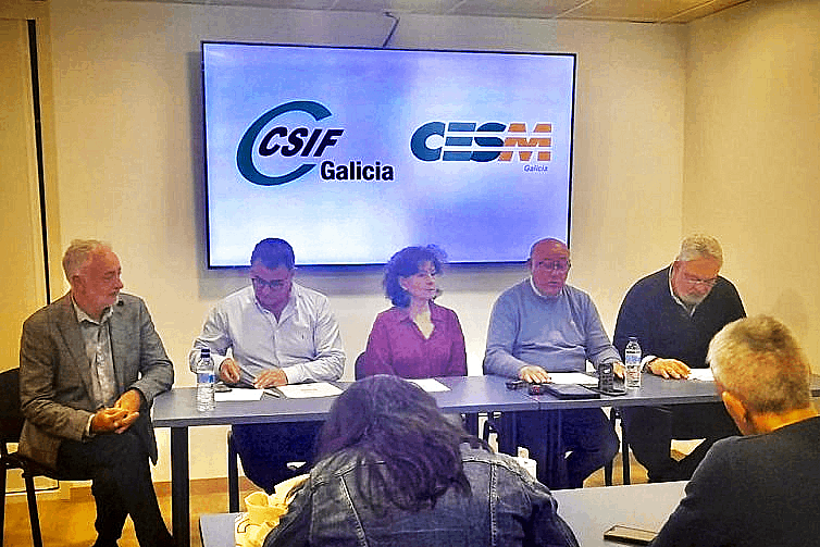 Presentaciu00f3n de la coaliciu00f3n entre CSIF y CESM en una foto de CSIF