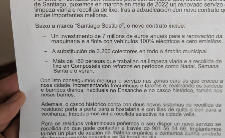 La Junta Electoral ordena al Ayuntamiento de Santiago parar el envío de unas cartas del alcalde