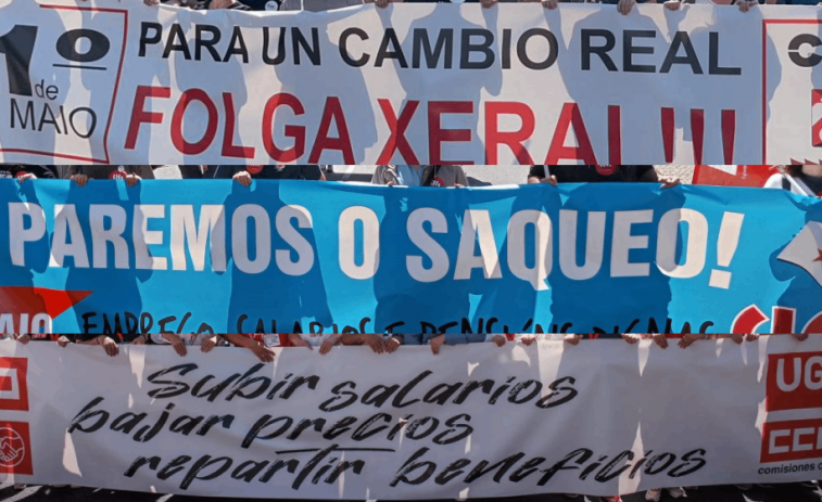 1º de mayo en Galicia: Unidos en reclamar mas salario, divididos en cómo conseguirlo (vídeo)