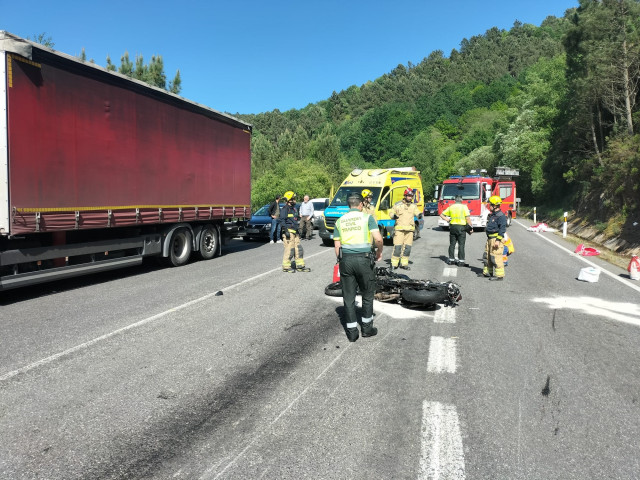 Accidente con un joven fallecido en Pantón (Lugo)