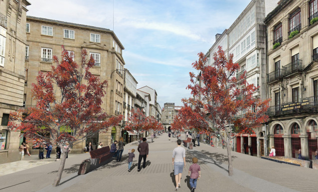 Archivo - Proyecto del PP de Santiago para crear el 'Paseo de Galicia' y soterrar el tráfico principal en la zona centro.