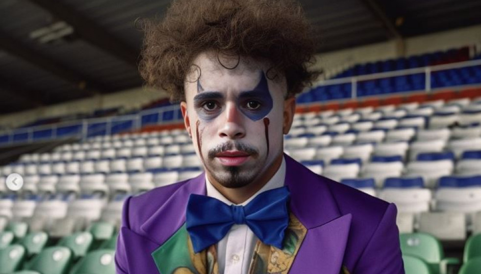 Mario Soriano convertido en el Joker por la inteligencia artificial Rosal.ia