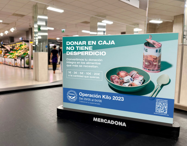 Mercadona.- Mercadona se une a la iniciativa de la Federación Española de Bancos de Alimentos y participa en la operación kilo