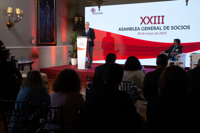El vicepresidente primero de la Xunta, Francisco Conde, en el acto de la empresa familiar