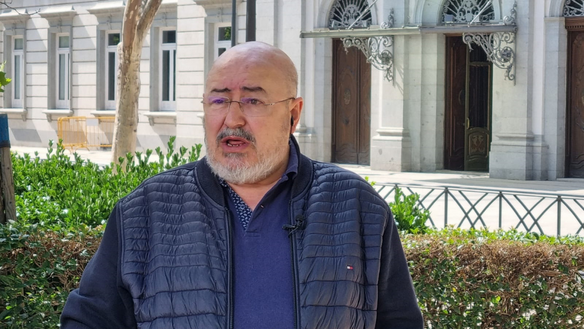 El secretario xeral de Unións Agrarias, Roberto García, en declaraciones en Madrid