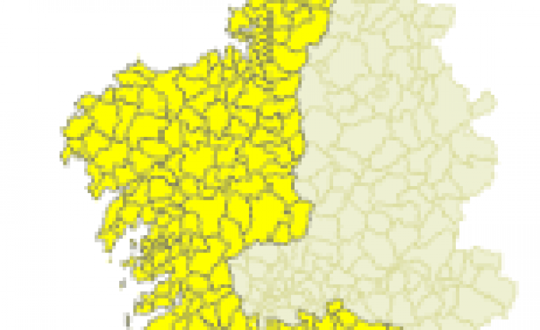 Ciclón Óscar: alerta amarilla por lluvias fuertes esta tarde en A Coruña, Pontevedra y sur de Ourense