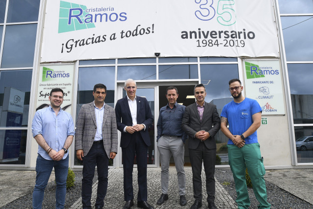 Visita Cristalería Ramos vicepresidente Primeiro Francisco Conde