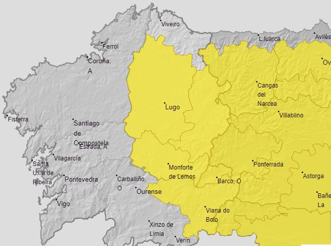 Avisos de tormentas para ese lunes