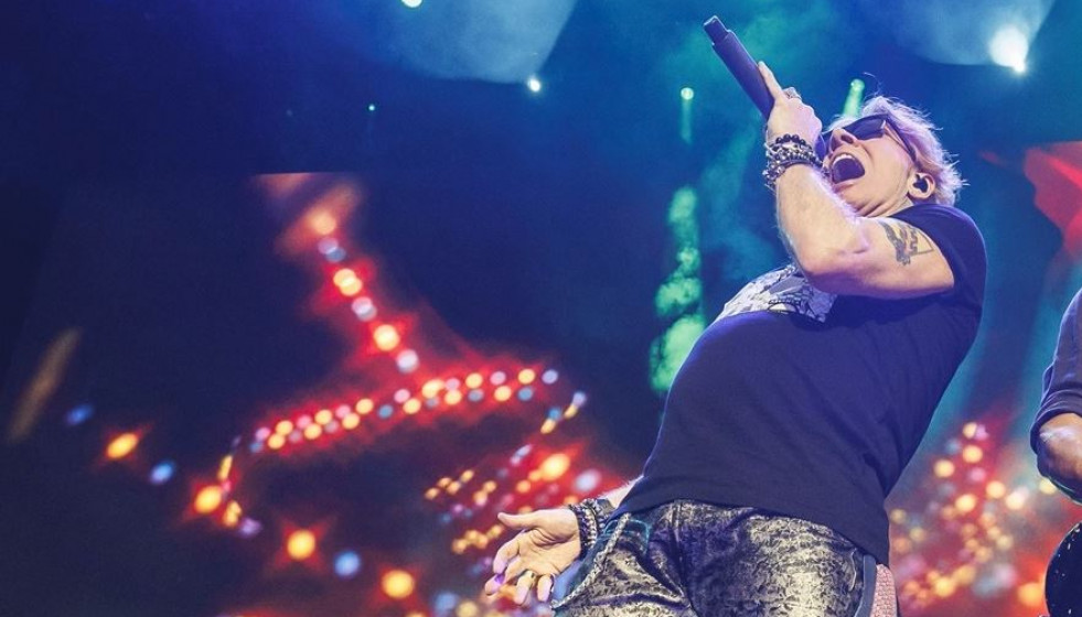 Axl Rose en el concierto de Madrid de su gira de 2023 en una foto de EP facilitada por la banda