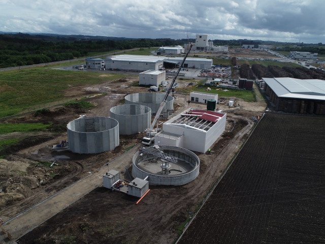 Archivo - Depuradora de aguas residuales industriales de la planta láctea que Inleit promueve en Teixeiro, Curtis (A Coruña)