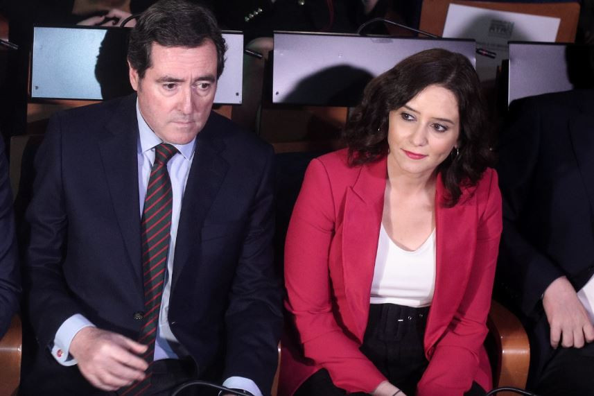 Garamenti y la presidenta de la comunidad de Madrid Du00edaz Ayuso