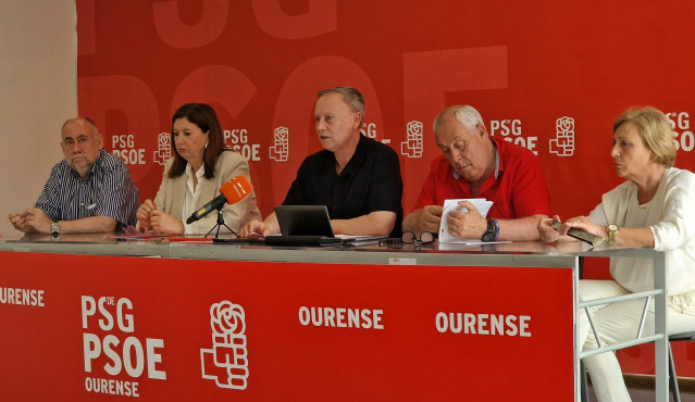 Rueda de prensa de los candidatos del PSOE de Ourense al Congreso y al Senado