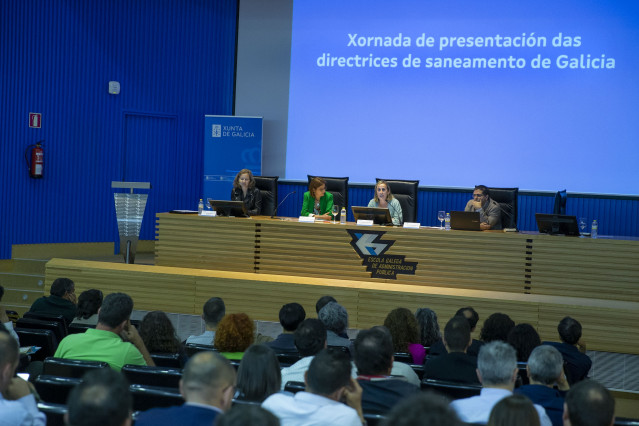 La Conselleira De Infraestruturas E Mobilidade, Ethel Vázquez, En La Clausura De La 'Xornada De Presentación Das Directrices De Saneamento De Galicia'.