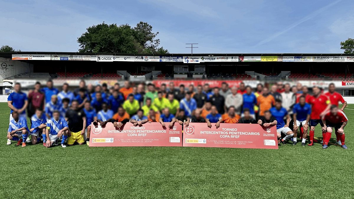 Torneo Intercentros Penitenciarios Copa RFEF 2023 EN EL Manuel Anxo Cortizo en una foto Real Federaciu00f3n Galega de Fu00fatbol retocada por Galiciapress