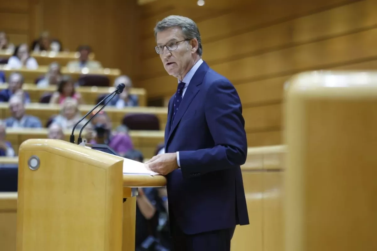 Feiju00f3o hablando como senador en una imagen de archivo de E