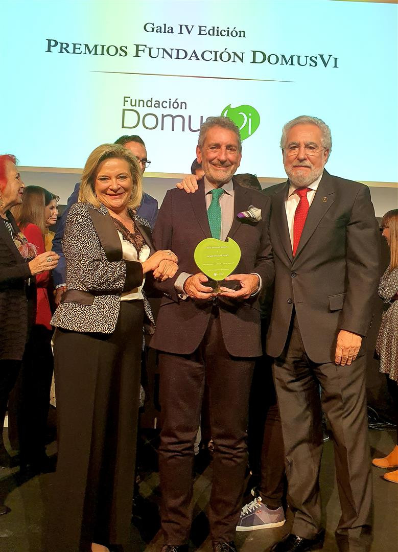 El presidente del Parlamento con el presidente del Celta en una acto de DomusVi previo a la pandemia en una foto de la multinacional