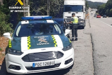Control Guardia Civil Tráfico Galicia.