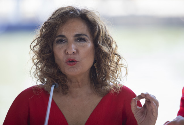 La vicesecretaria general del PSOE y cabeza de lista al Congreso por Sevilla, María Jesús Montero.