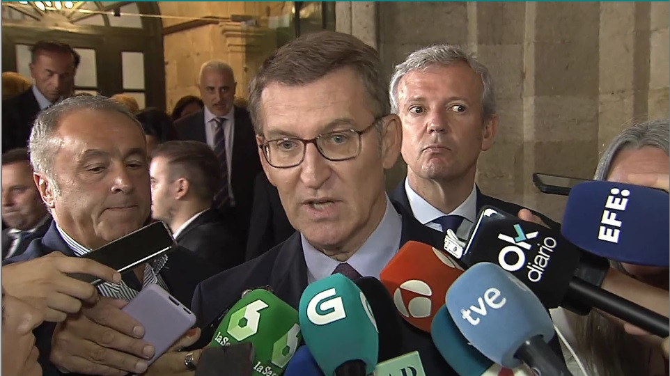 Feiju00f3o, en su comparecencia este martes ante los medios de comunicaciu00f3n en Santiago