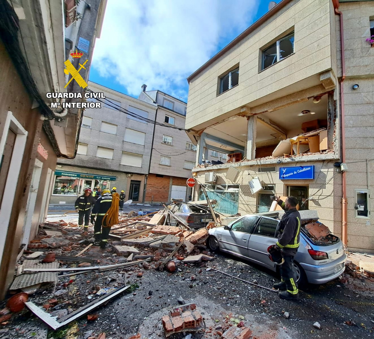 Foto de la explosiu00f3n facilitada por la Guardia Civil