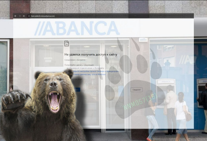 Captura de pantalla de Noname57 sobre ataque a ABANCA