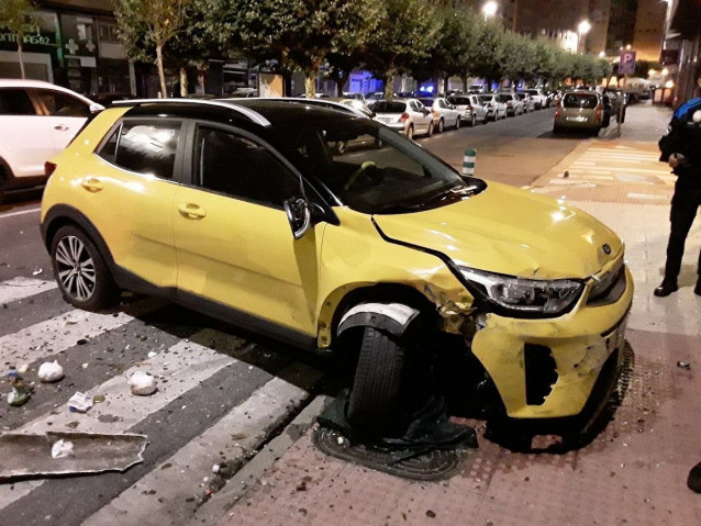 Accidente de un conductor ebrio en Lugo