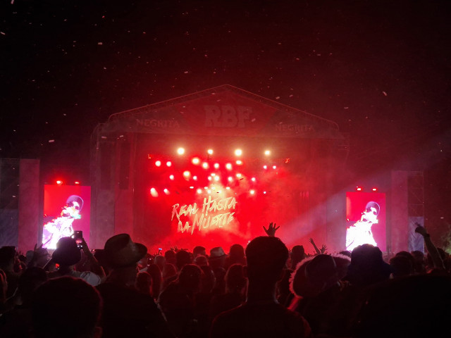 Imagen durante el concierto de Anuel AA.