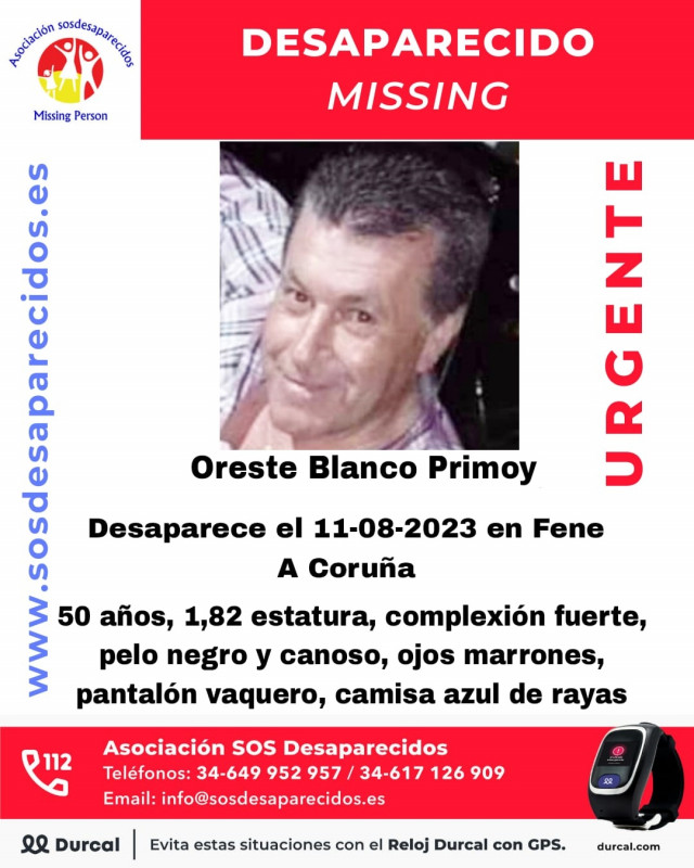 Búsqueda desaparecido Fene.