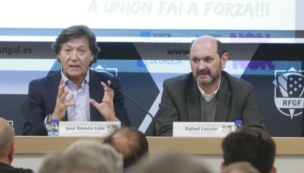 Lete Lasa y Louzán en una foto de archivo de la Xunta en un acto de la RFGF
